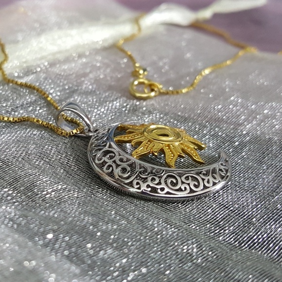 Bohemian Sun and Moon Pendant - Picture 4 of 5
